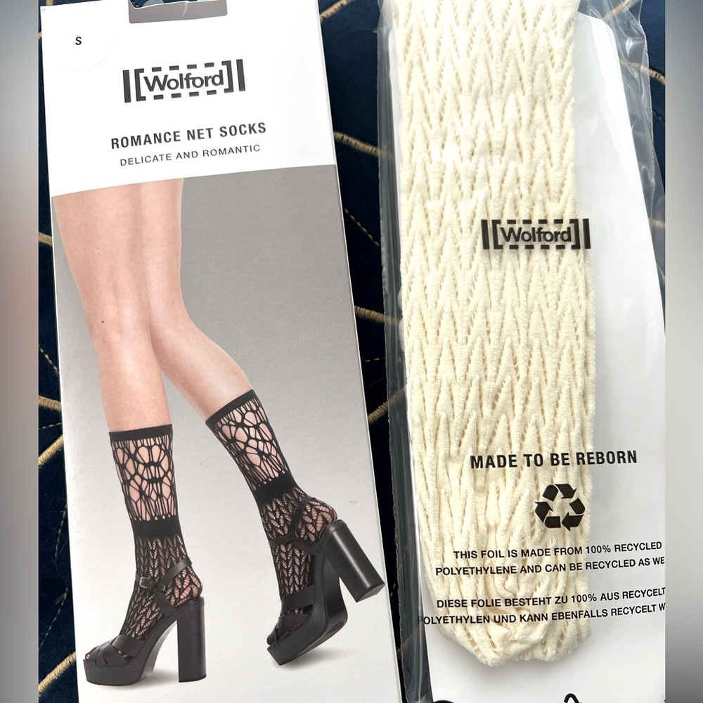 Wolford lace knit socks